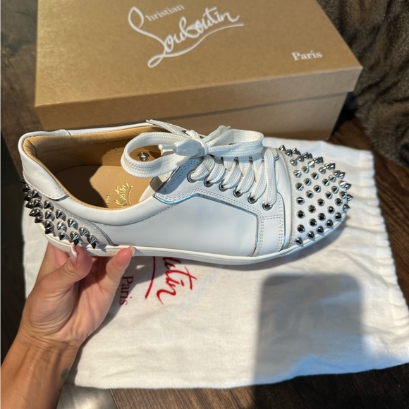 White Christian Louboutin Sneakers - Picture 2 of 6